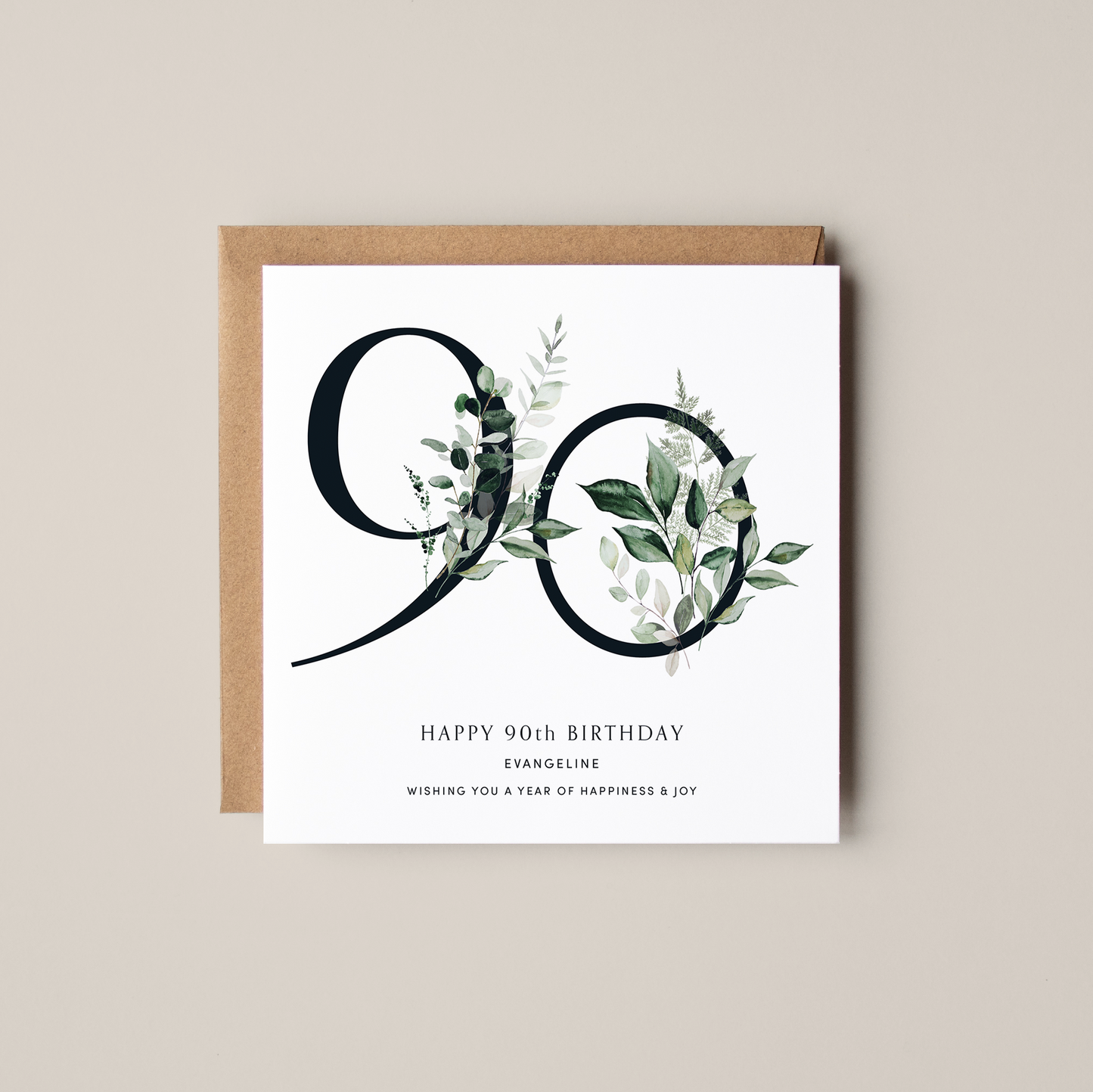 Personalised 90th Birthday Card