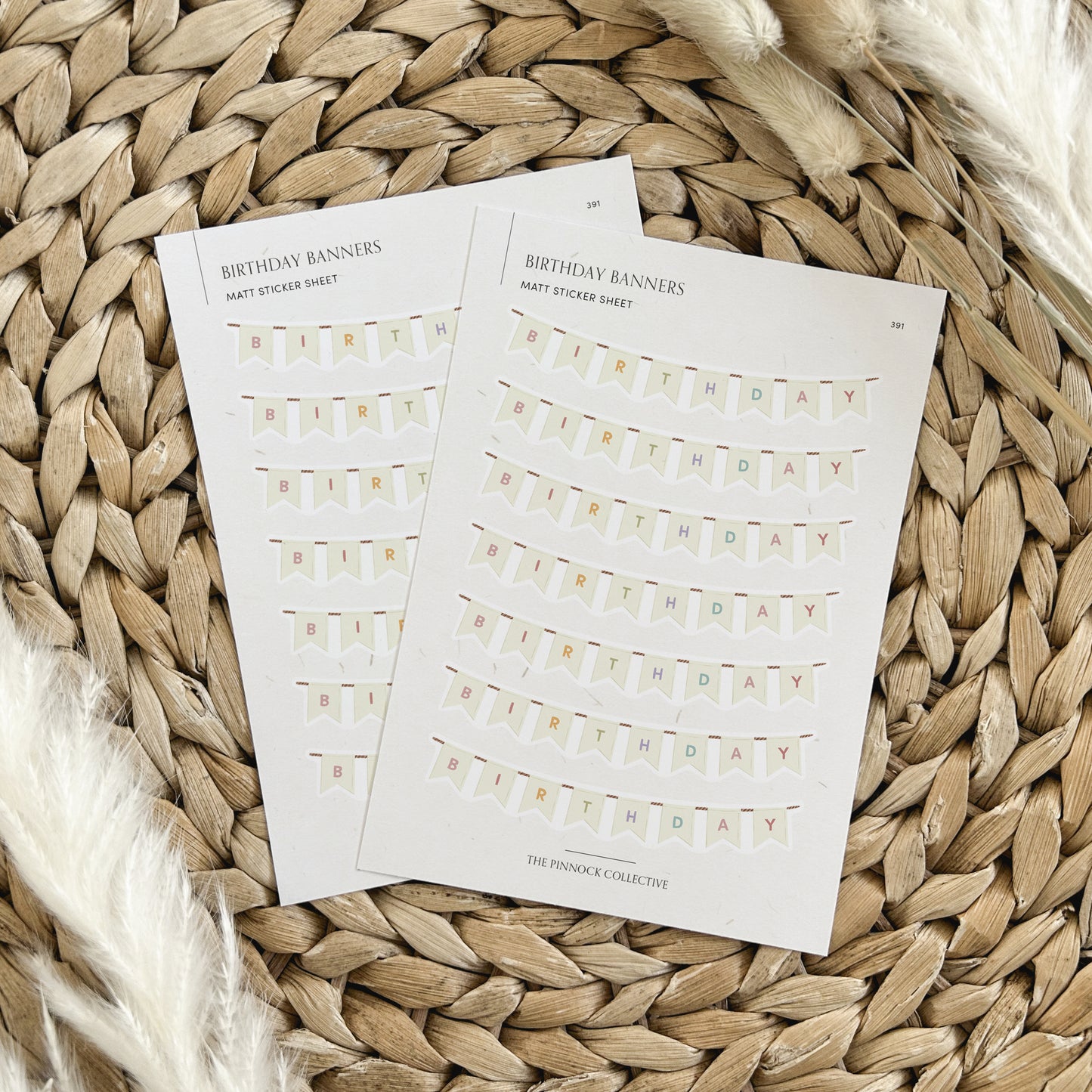 Birthday Banner Sticker Sheet