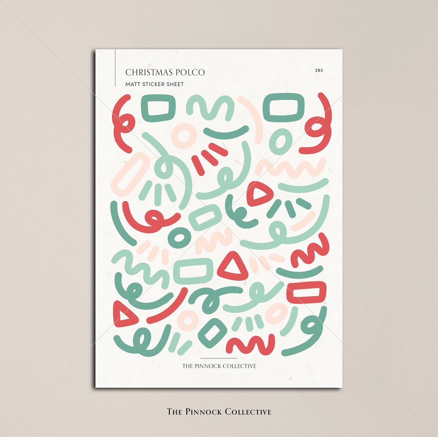 Christmas Confetti Polco Sticker Sheet