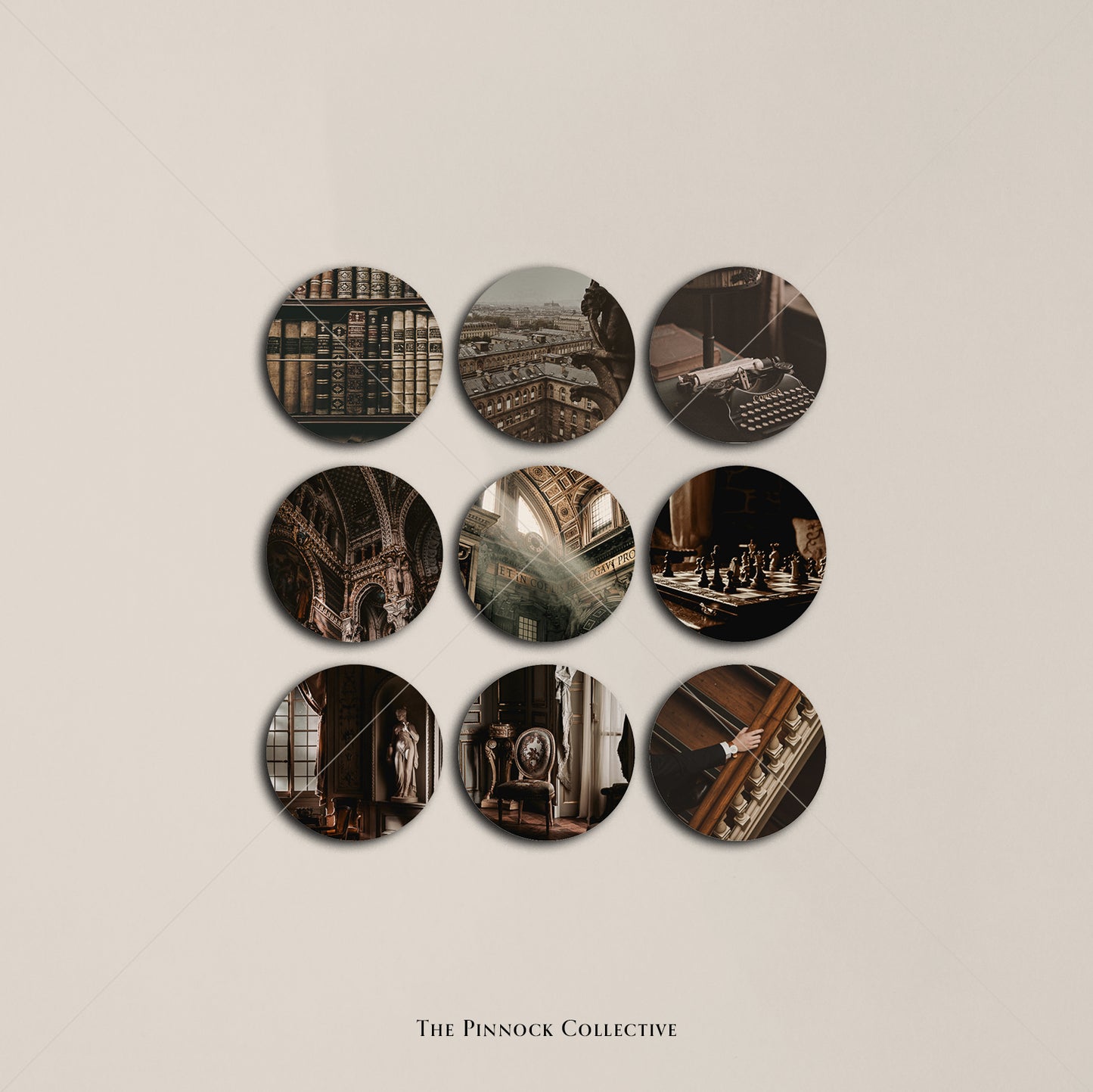 Dark Academia Circles Sticker Sheet