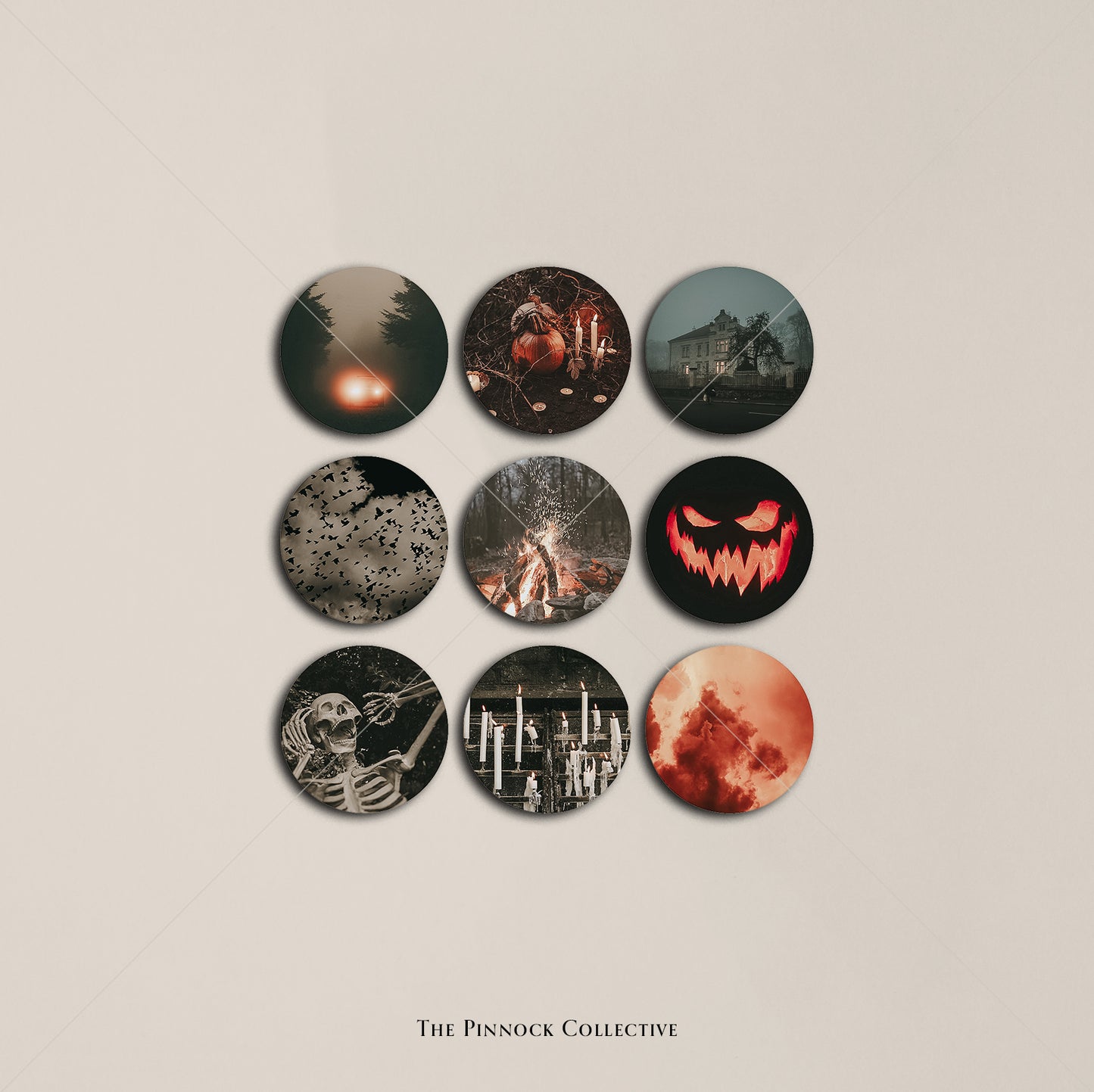 Halloween Circles Sticker Sheet