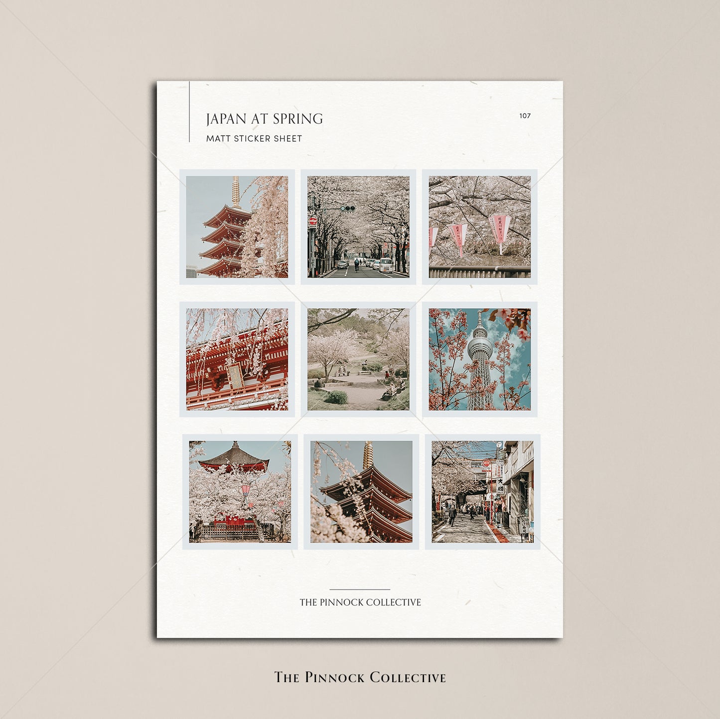 Japan at Spring Sticker Sheet