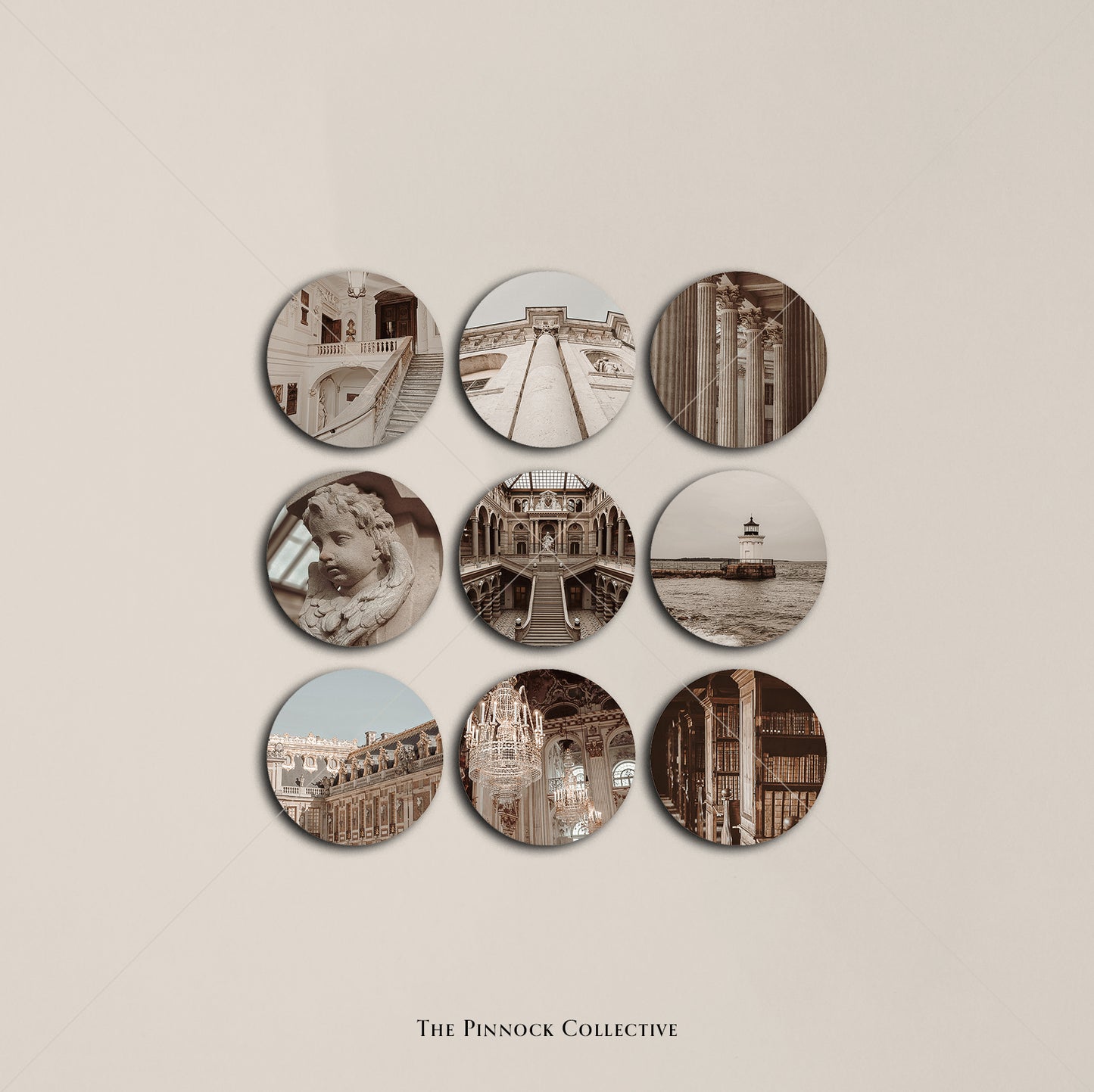 Light Academia Circles Sticker Sheet