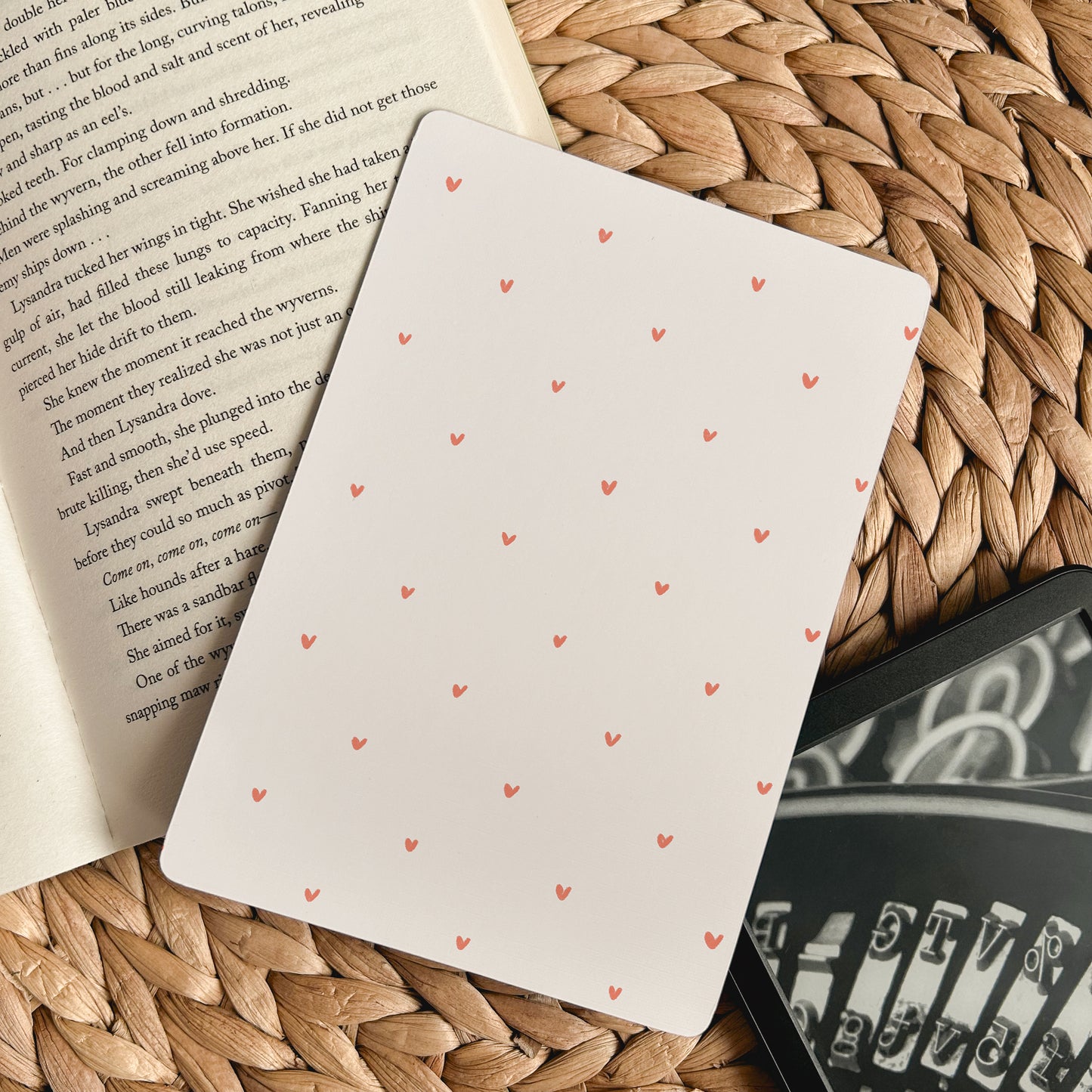 Love Hearts Kindle Case Insert