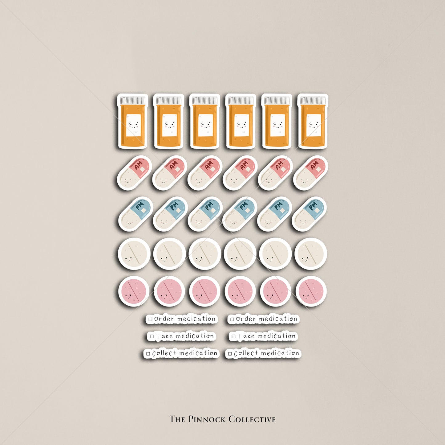 Medication Tracker Sticker Sheet