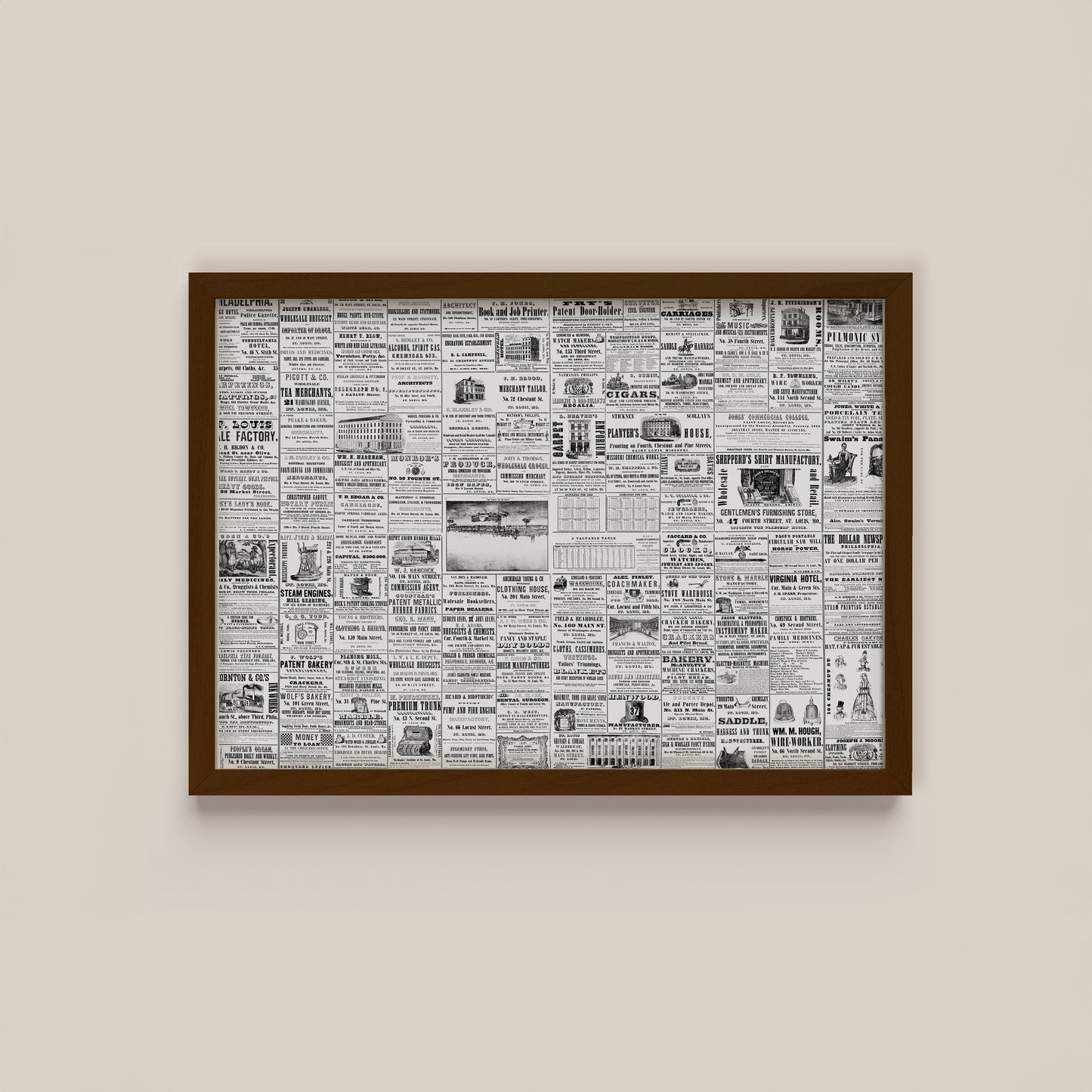 Vintage Newsprint Art Print