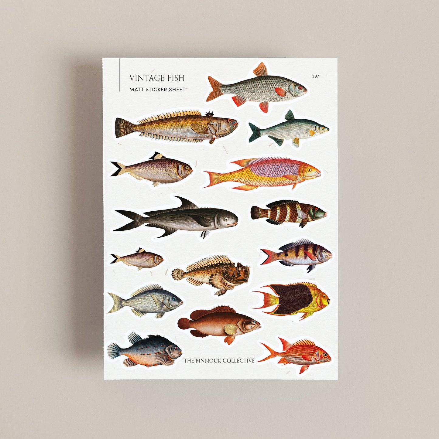 Vintage Fish Sticker Sheet