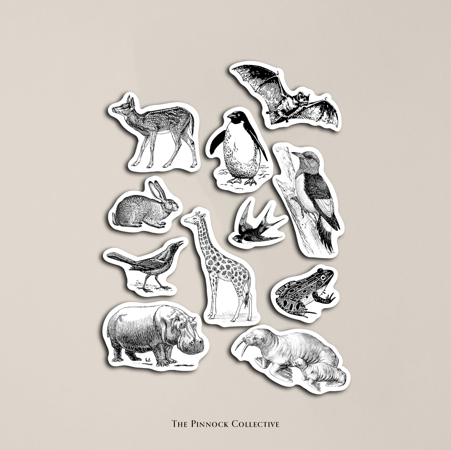 Vintage Animals Sticker Sheet