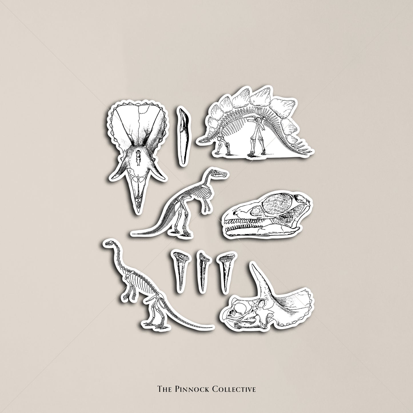 Vintage Dinosaurs Sticker Sheet