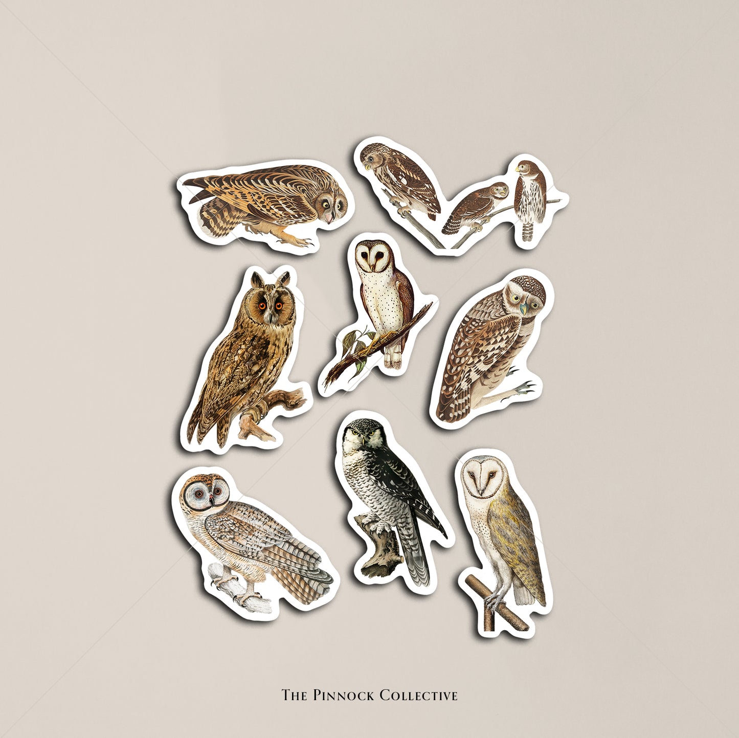 Vintage Owls Sticker Sheet
