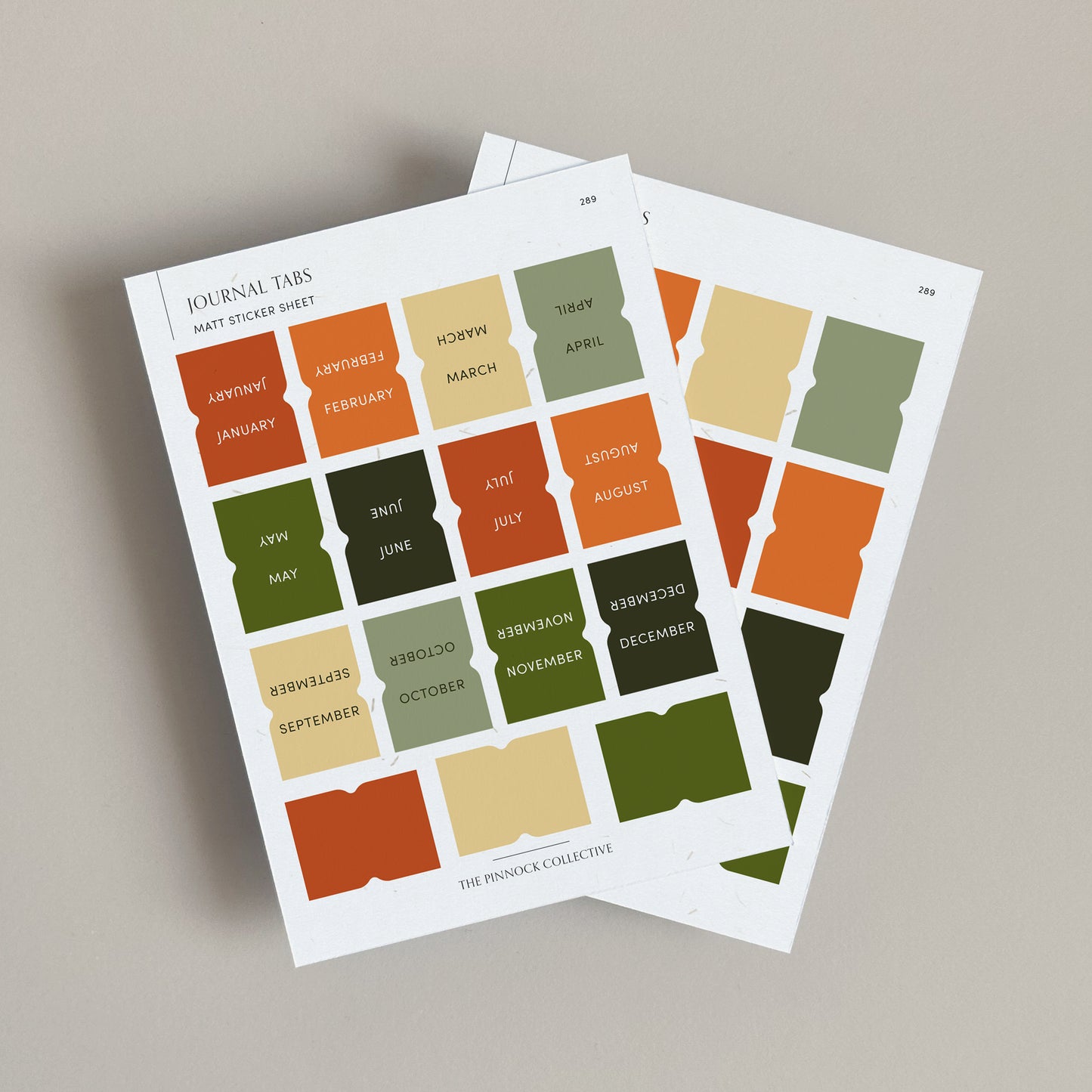 Autumn Planner Tabs Sticker Sheet