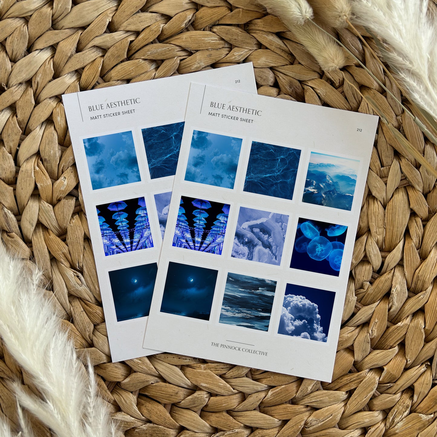 Blue Aesthetic Sticker sheet