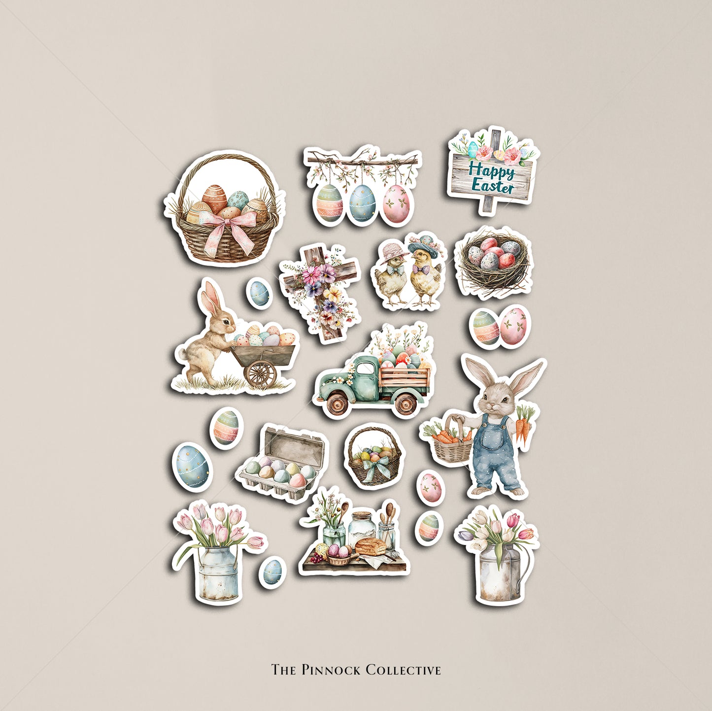 Watercolour Easter Sticker Sheet