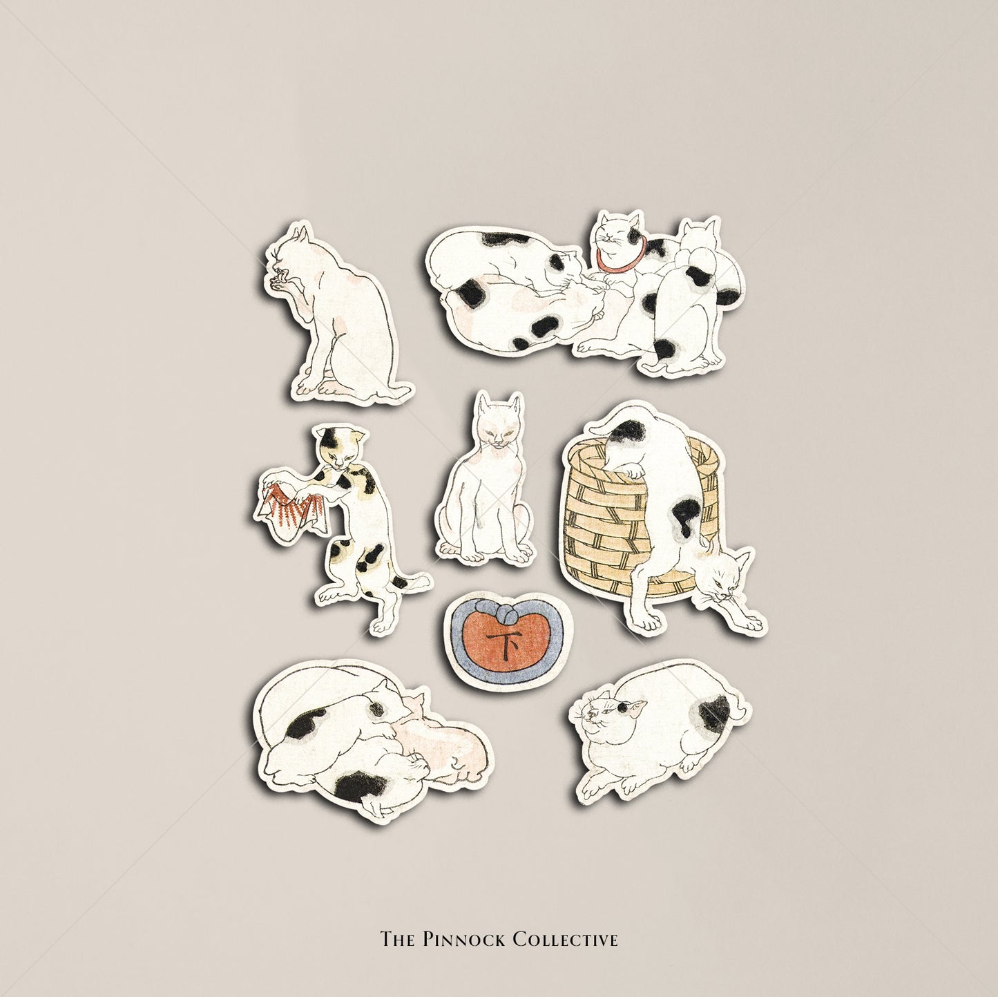 Japanese Cats Sticker Sheet