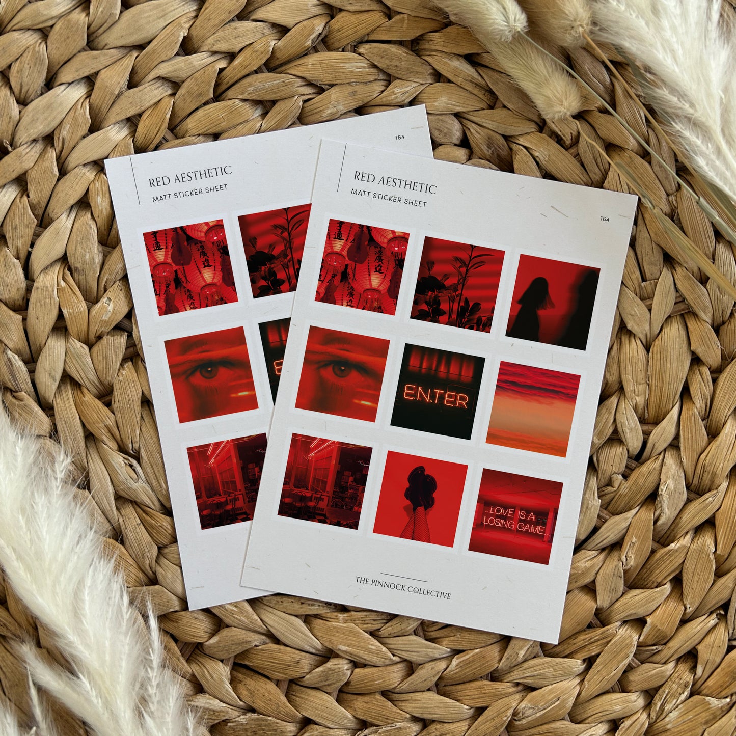 Red Aesthetic Sticker sheet