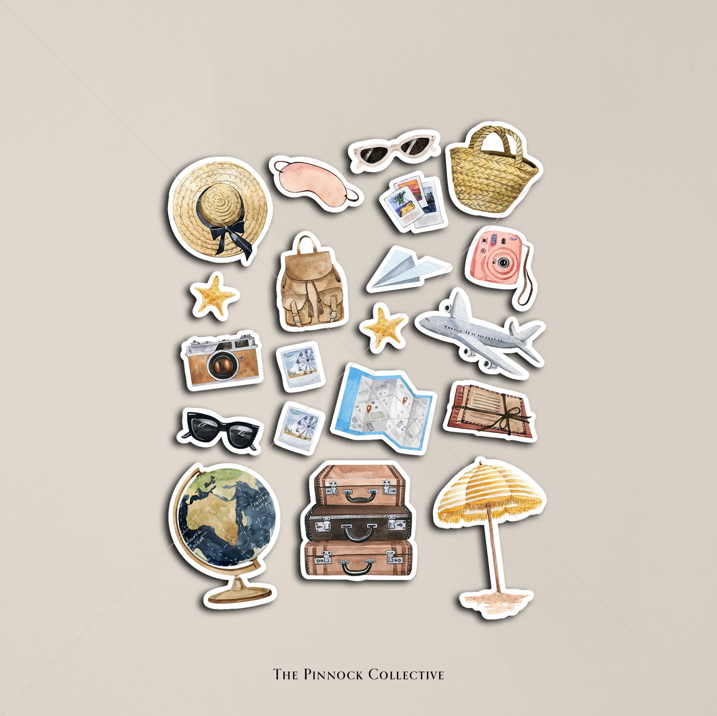 Watercolour Adventure Sticker Sheet