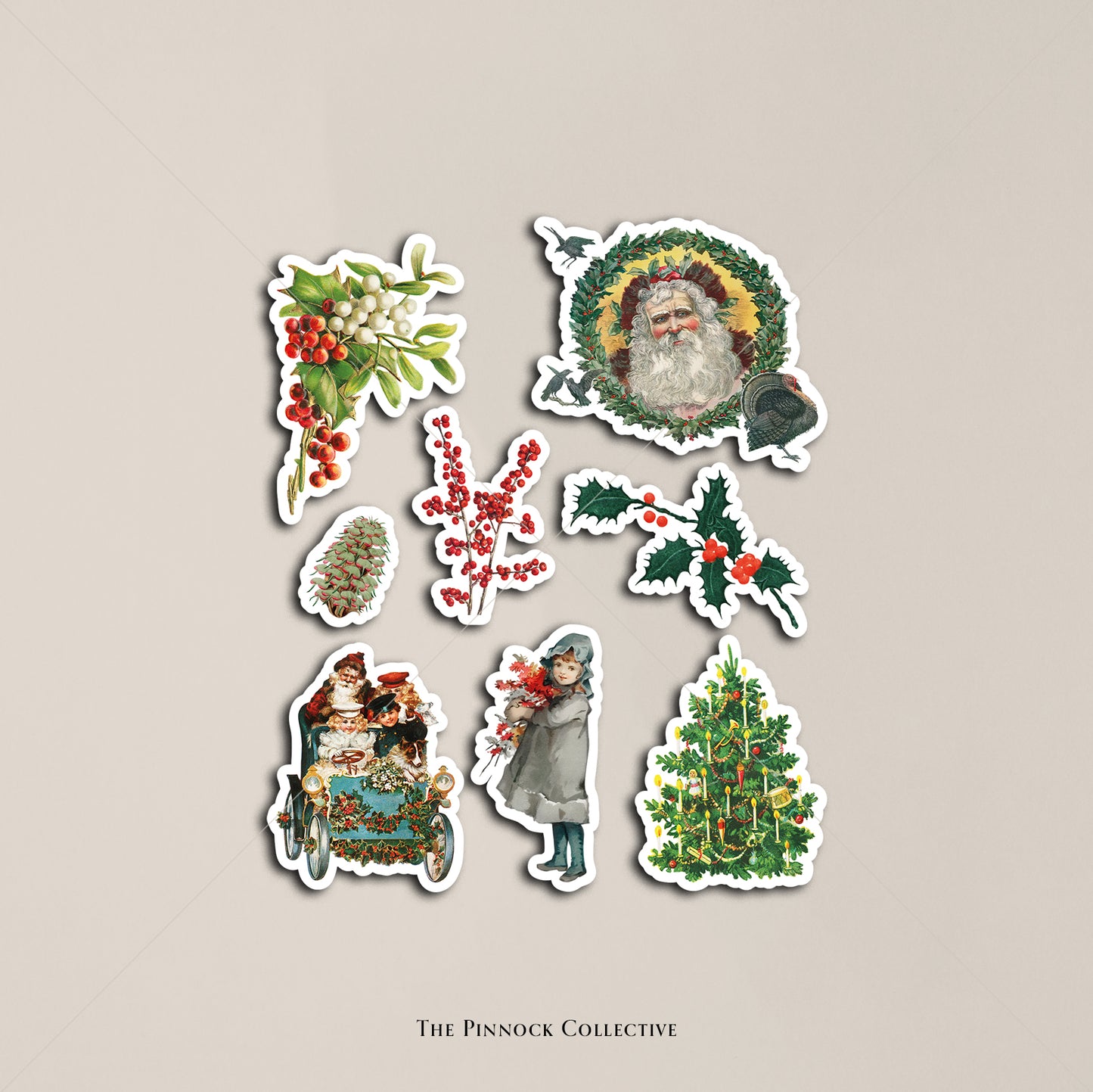 Vintage Christmas Sticker Sheet