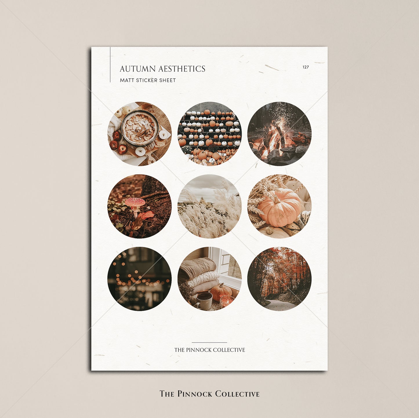 Autumn Circles Sticker Sheet