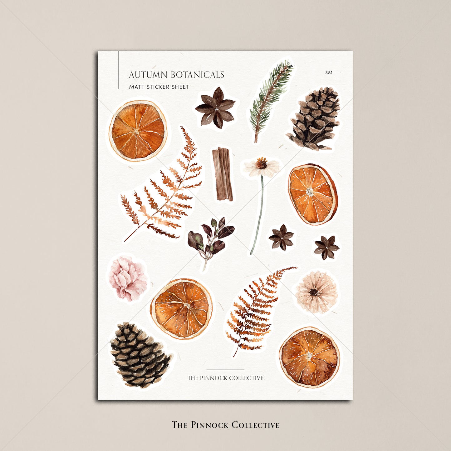 Autumn Botanicals Sticker Sheet