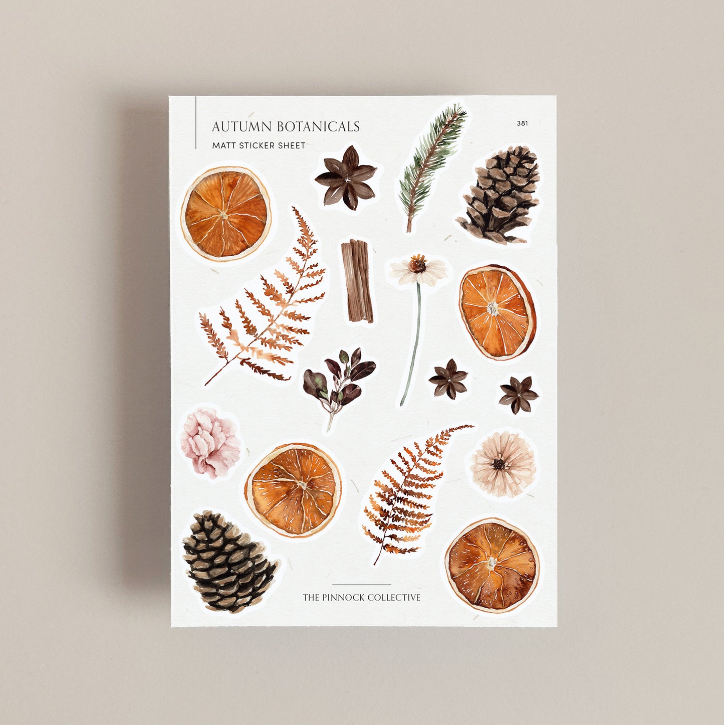 Autumn Botanicals Sticker Sheet