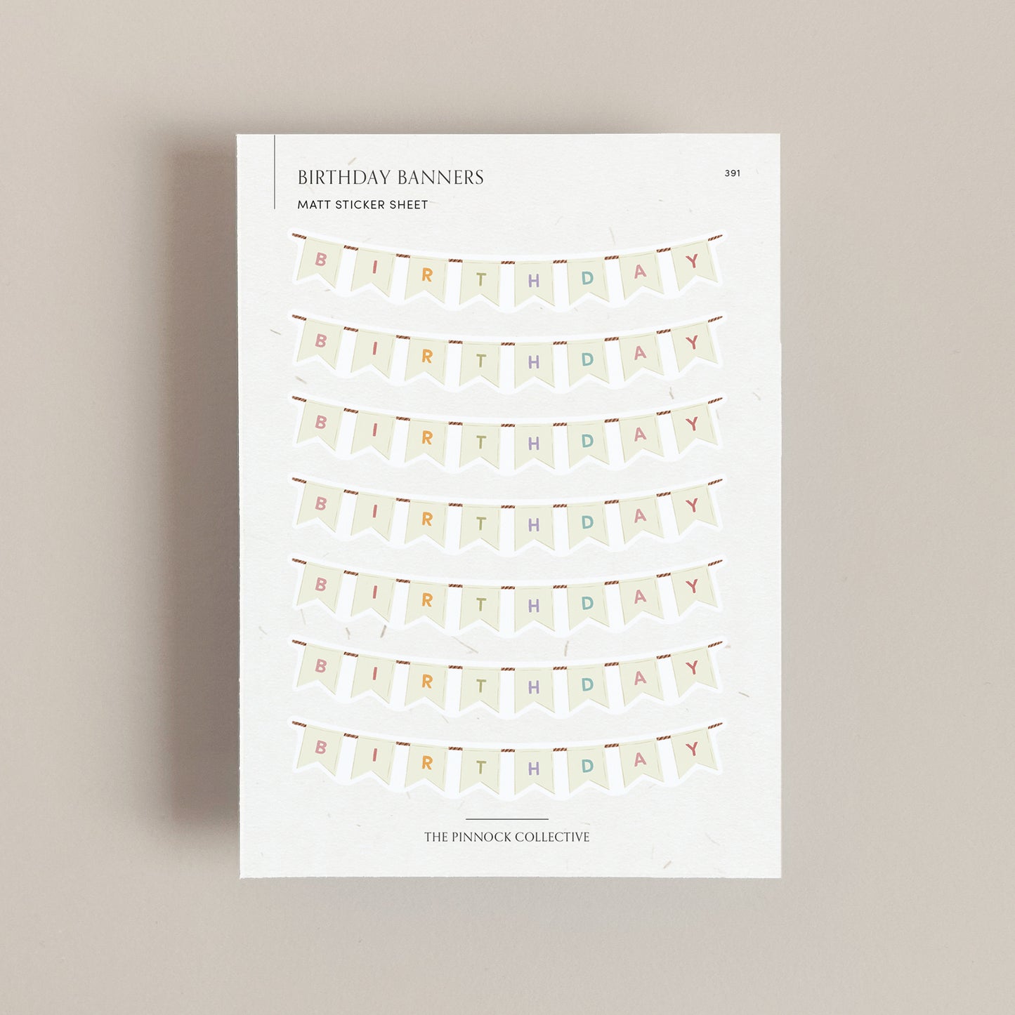 Birthday Banner Sticker Sheet