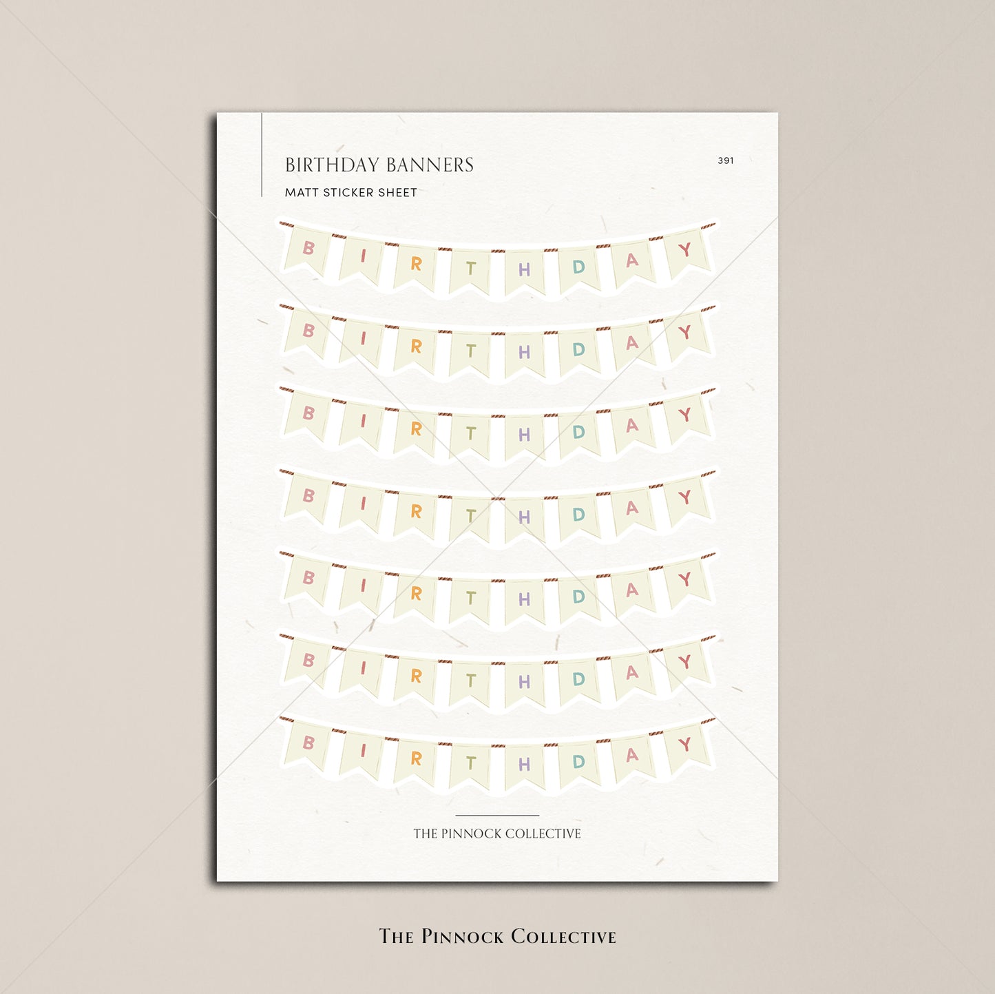 Birthday Banner Sticker Sheet