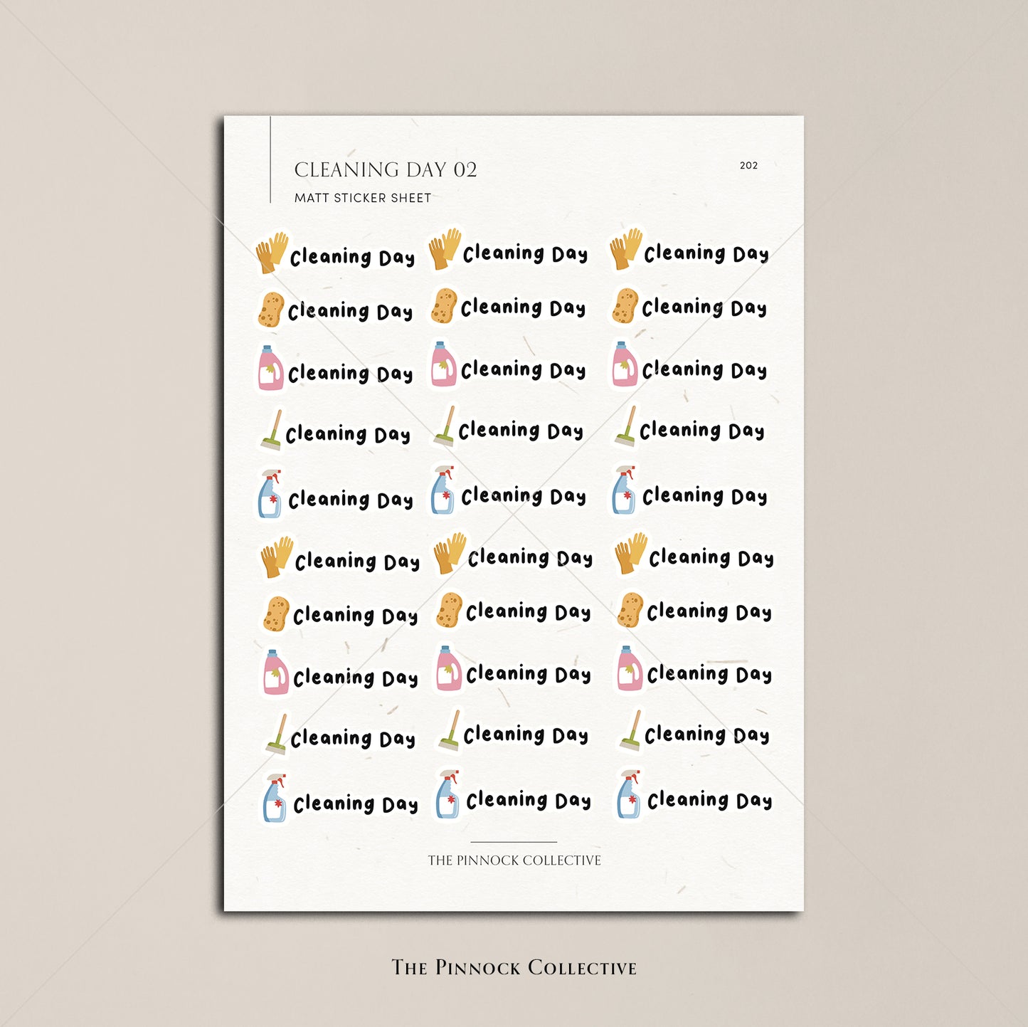 Cleaning Day Sticker Sheet