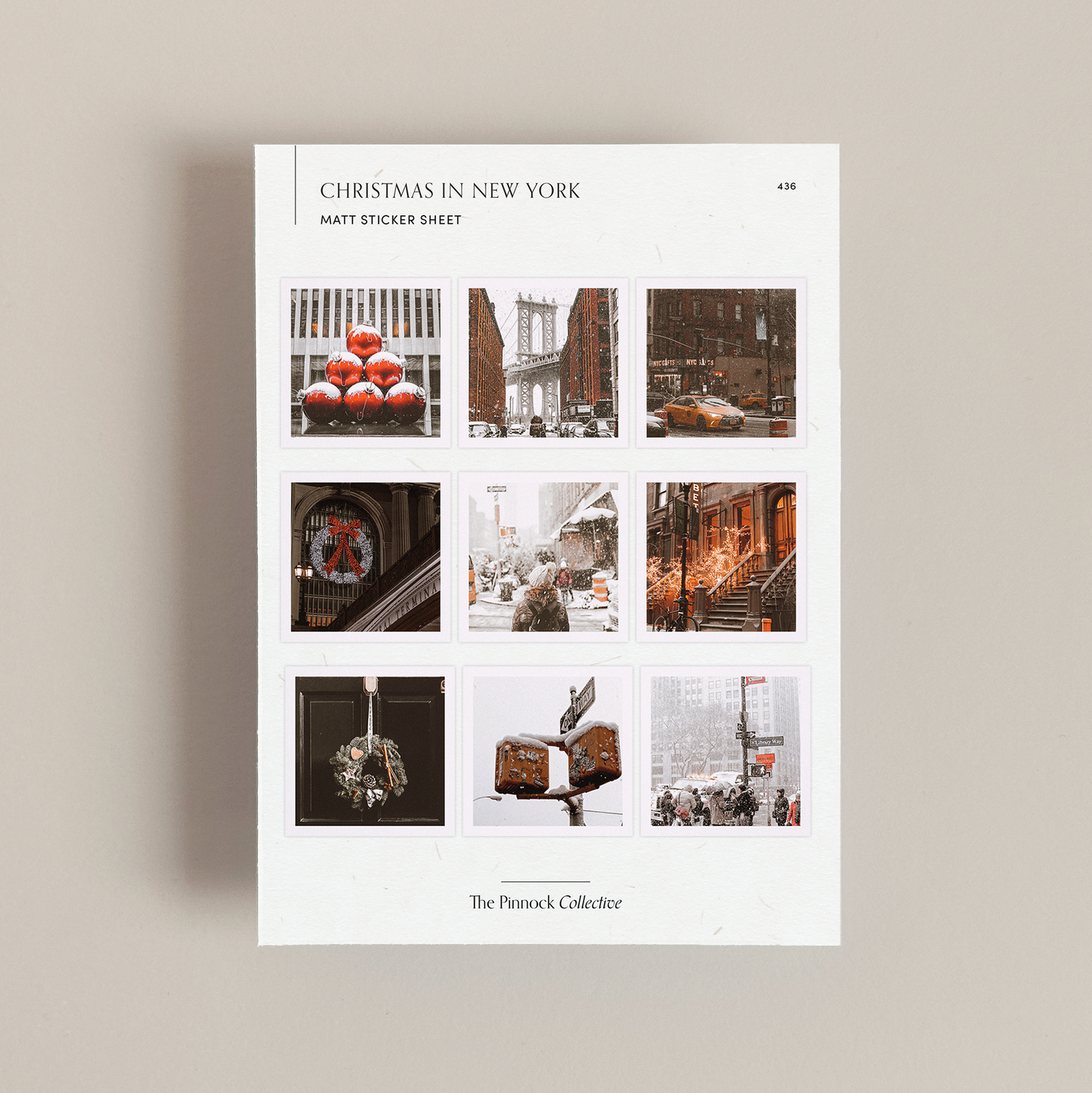 Christmas in New York sticker Sheet