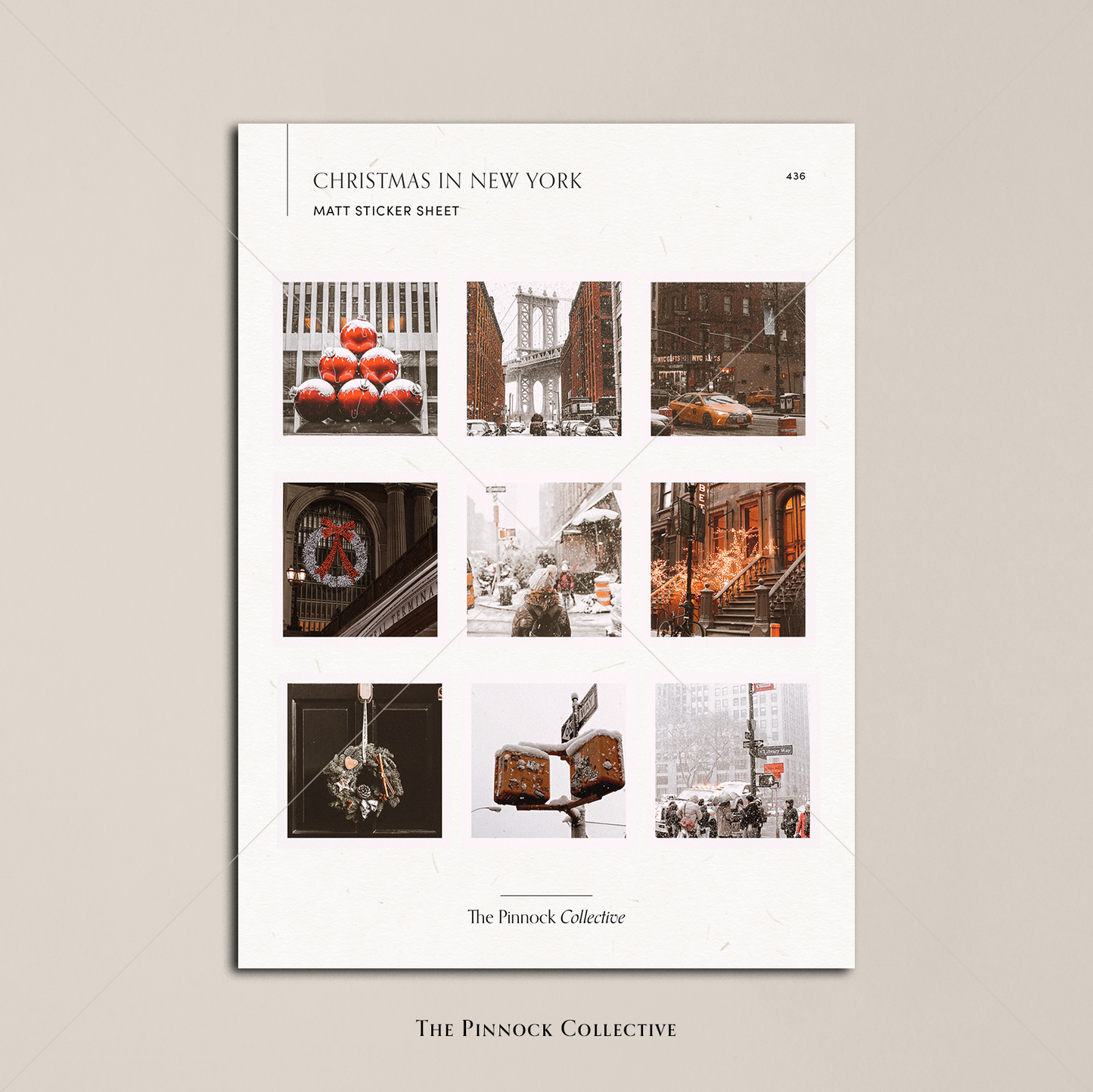 Christmas in New York sticker Sheet