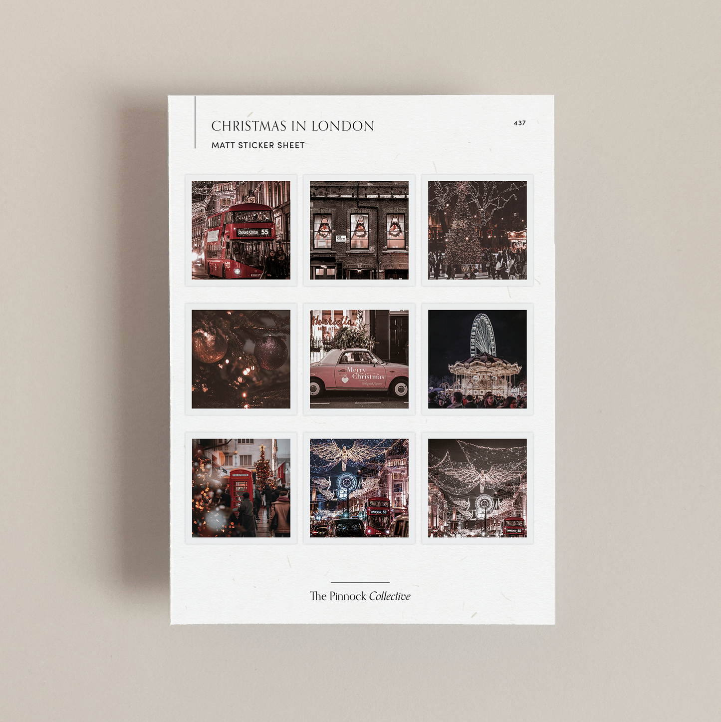 Christmas in London sticker Sheet