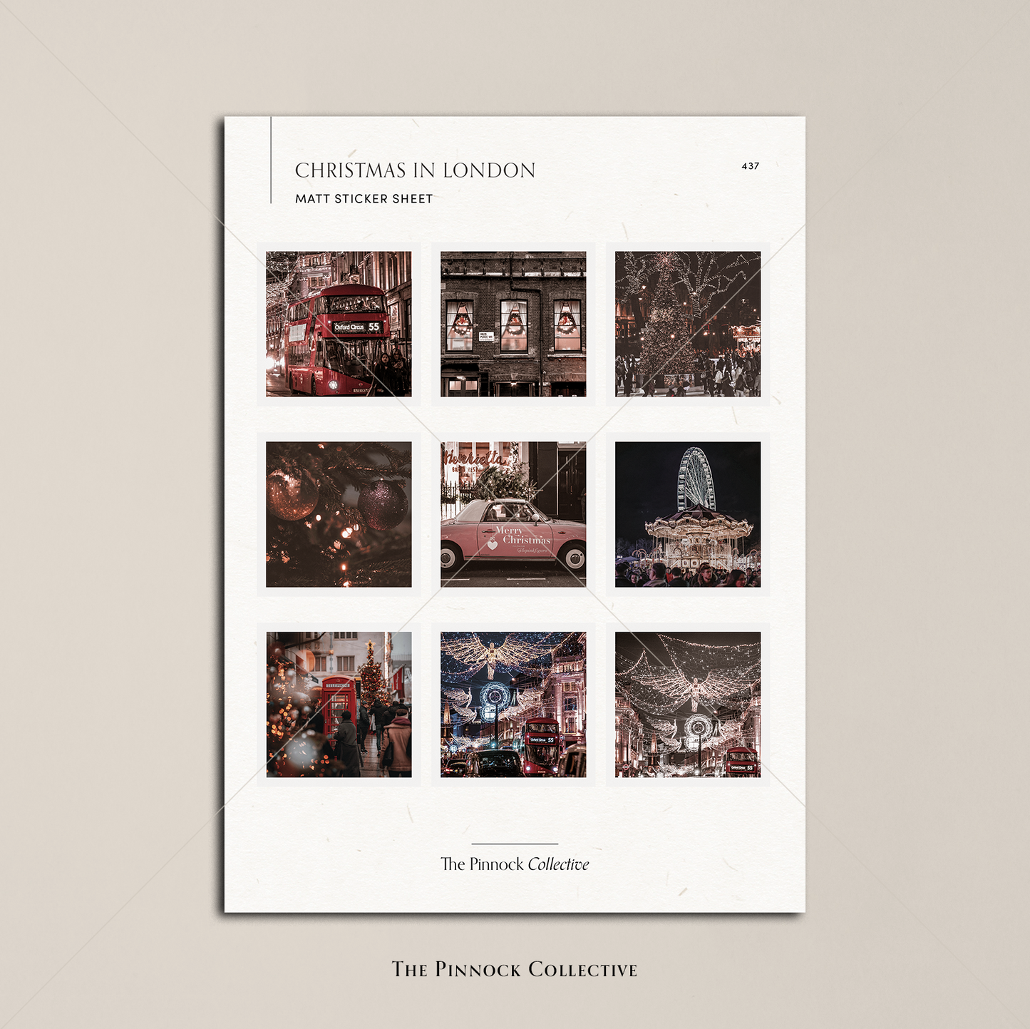 Christmas in London sticker Sheet
