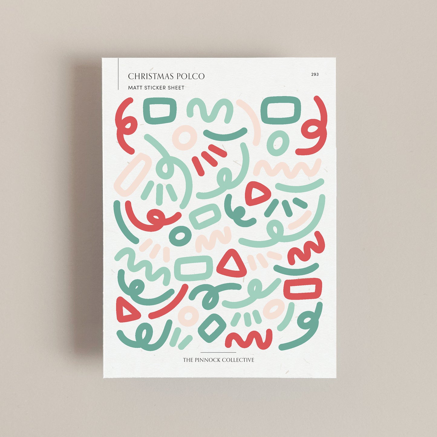 Christmas Confetti Polco Sticker Sheet