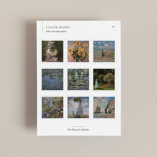 Claude Monet Squares Sticker Sheet