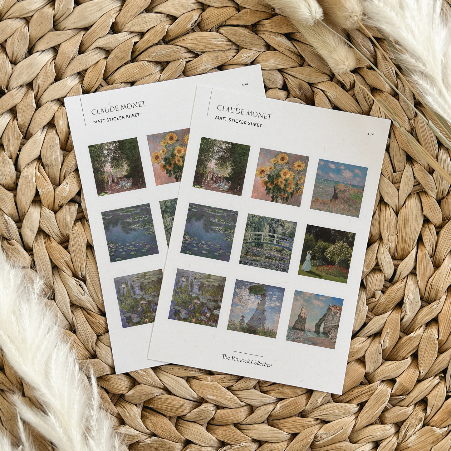Claude Monet Squares Sticker Sheet