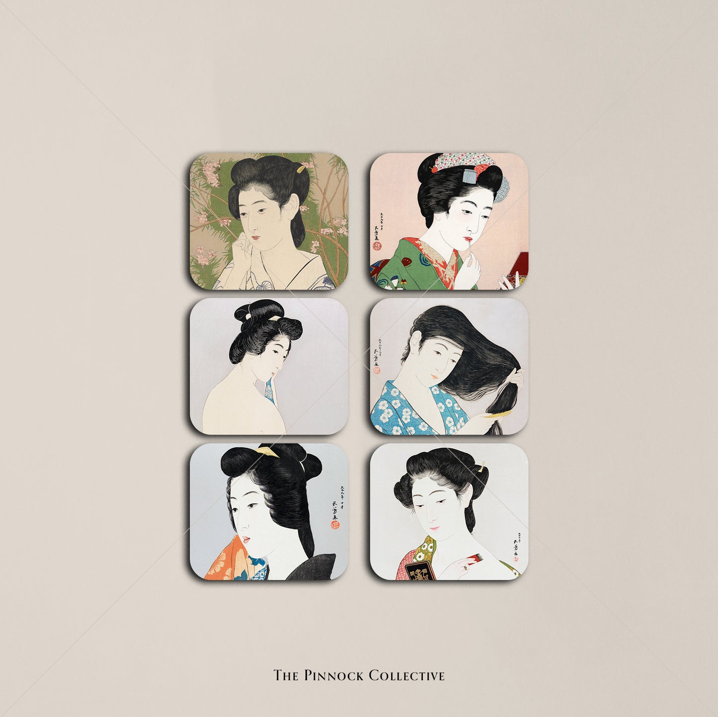 Goyō Hashiguchi Japanese Women Sticker Sheet