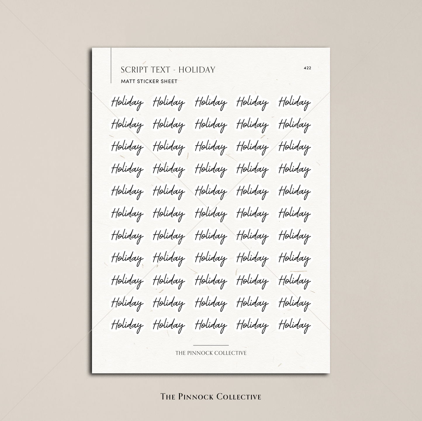 Holiday Script Text Sticker Sheet