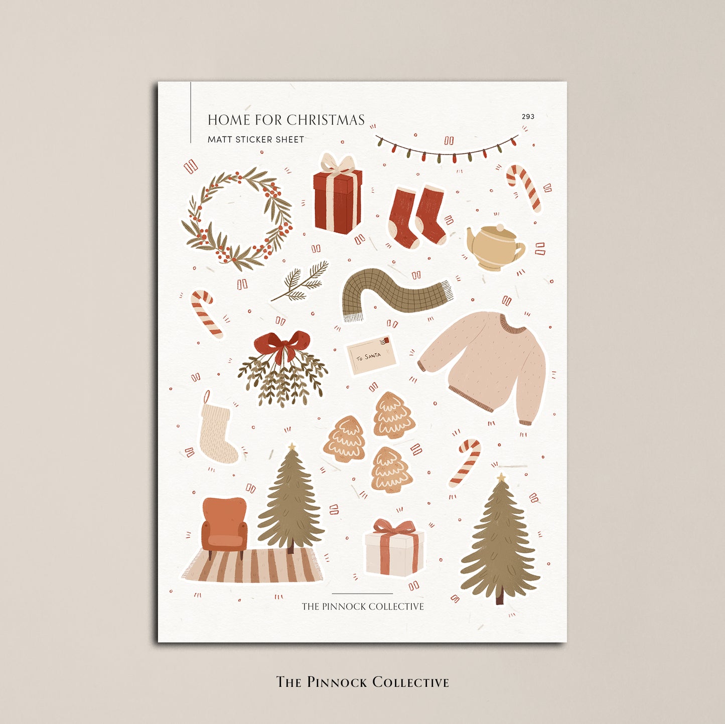 Home for Christmas Sticker Sheet