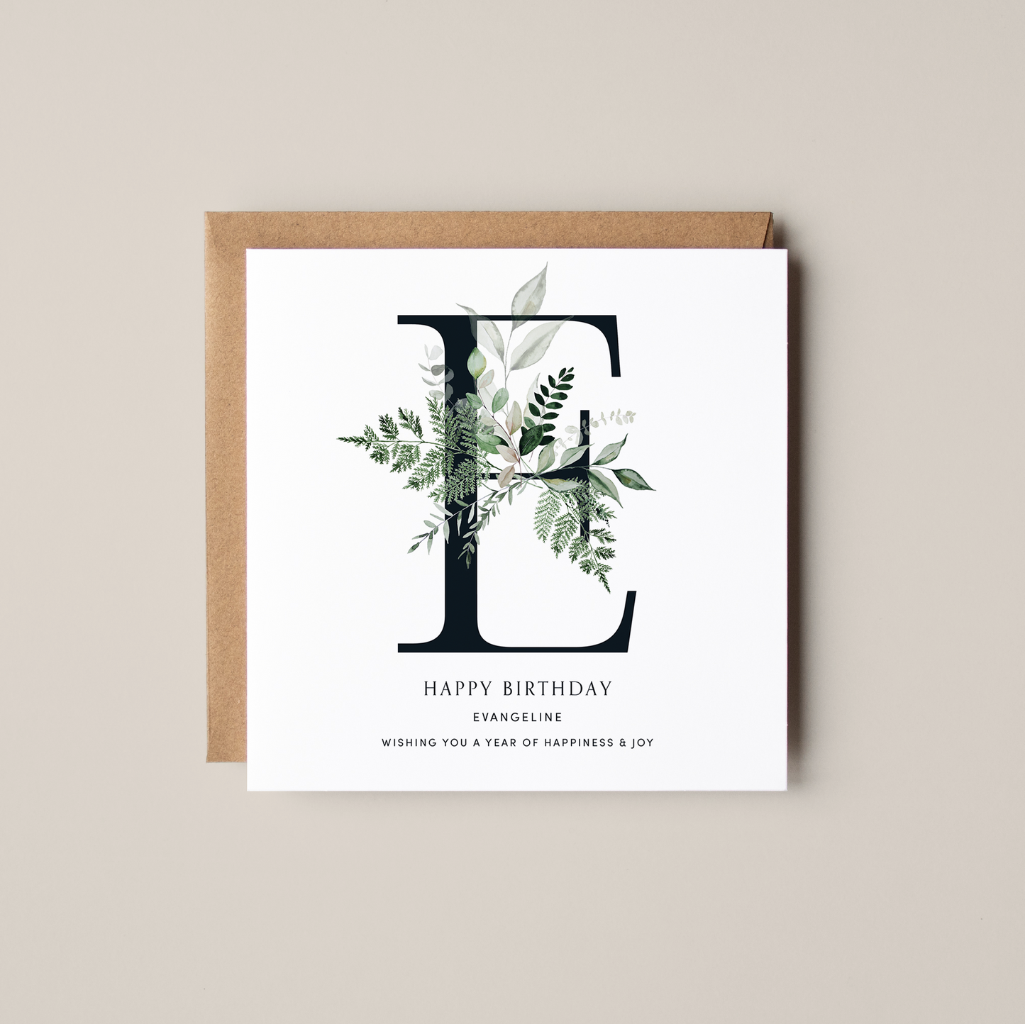 Personalised Initial Birthday Card