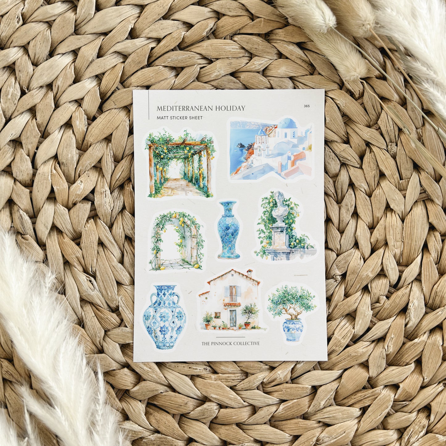 Mediterranean Holiday Sticker Sheet