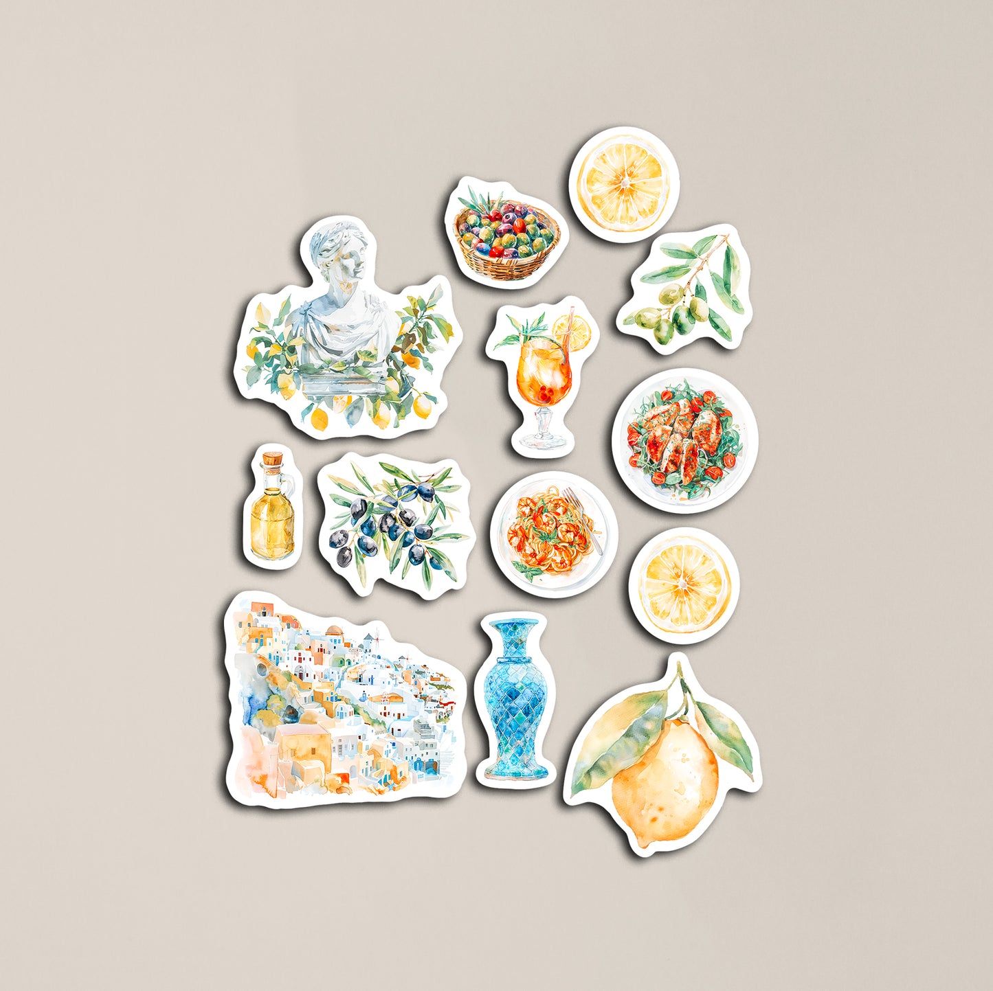 Mediterranean Holiday Sticker Sheet