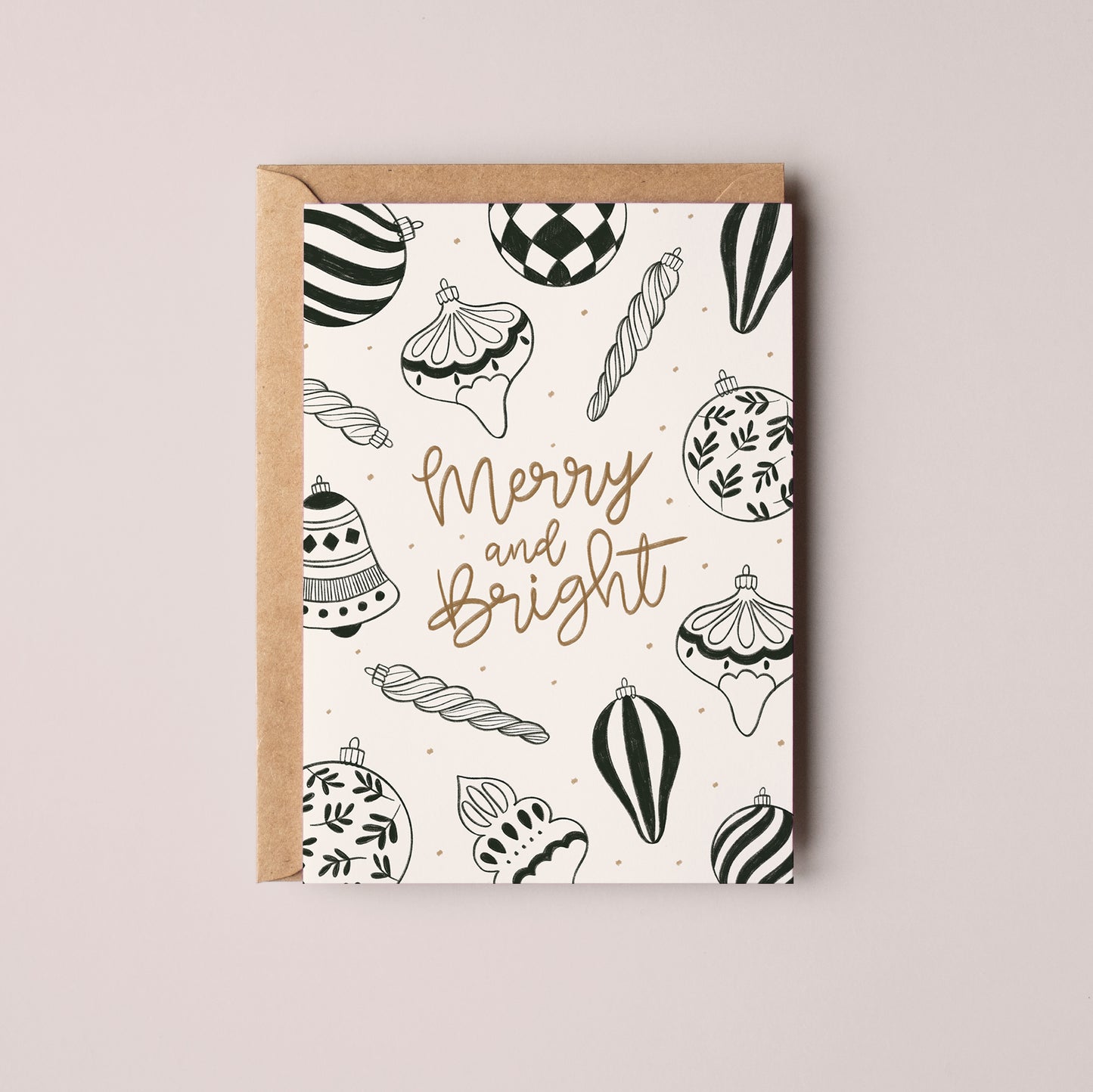 'Merry & Bright' Christmas Card