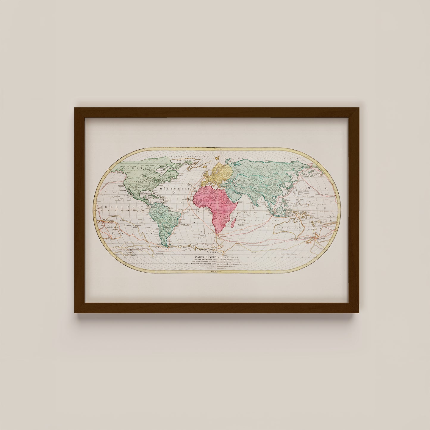Vintage French Map Art Print
