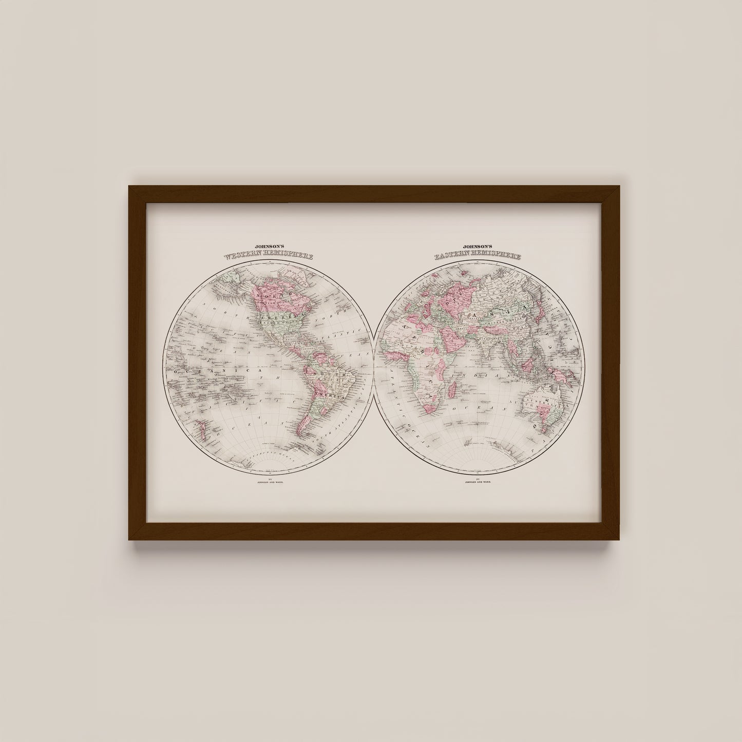 Vintage Hemisphere Art Print