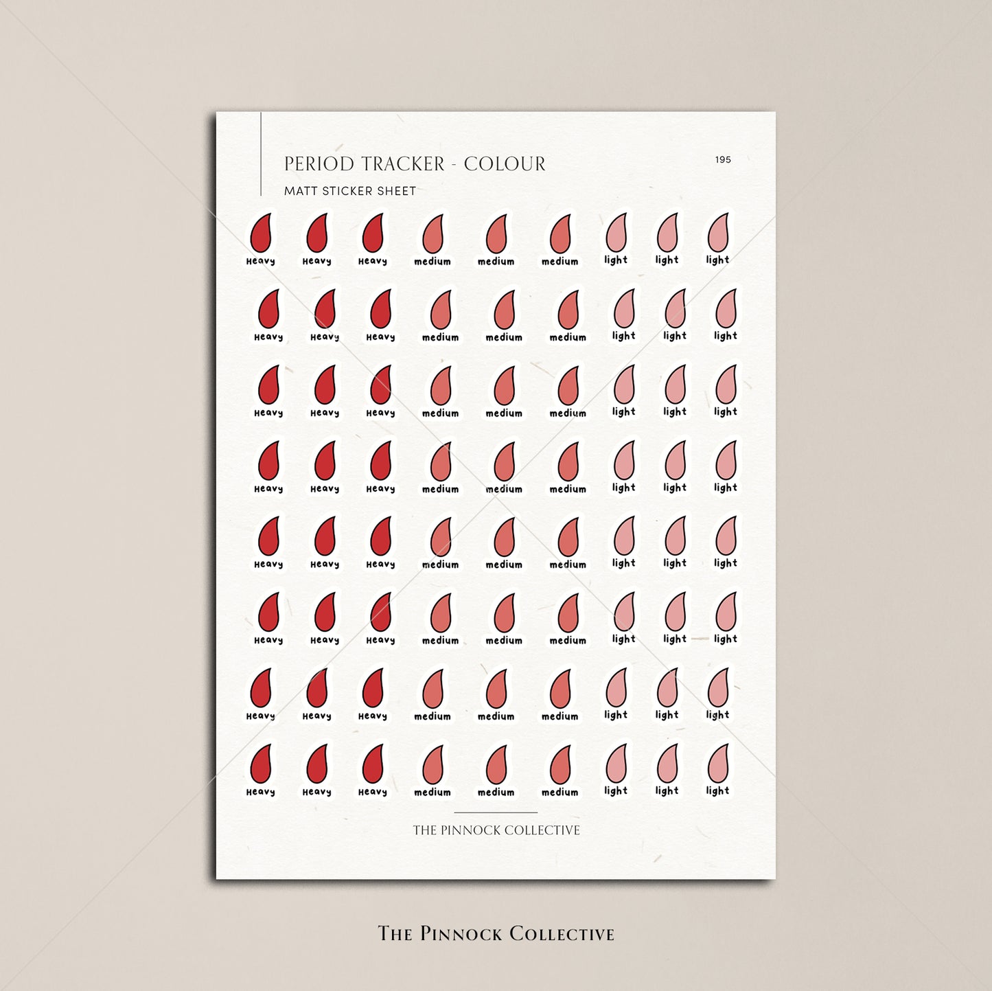 Period Tracker Sticker Sheet