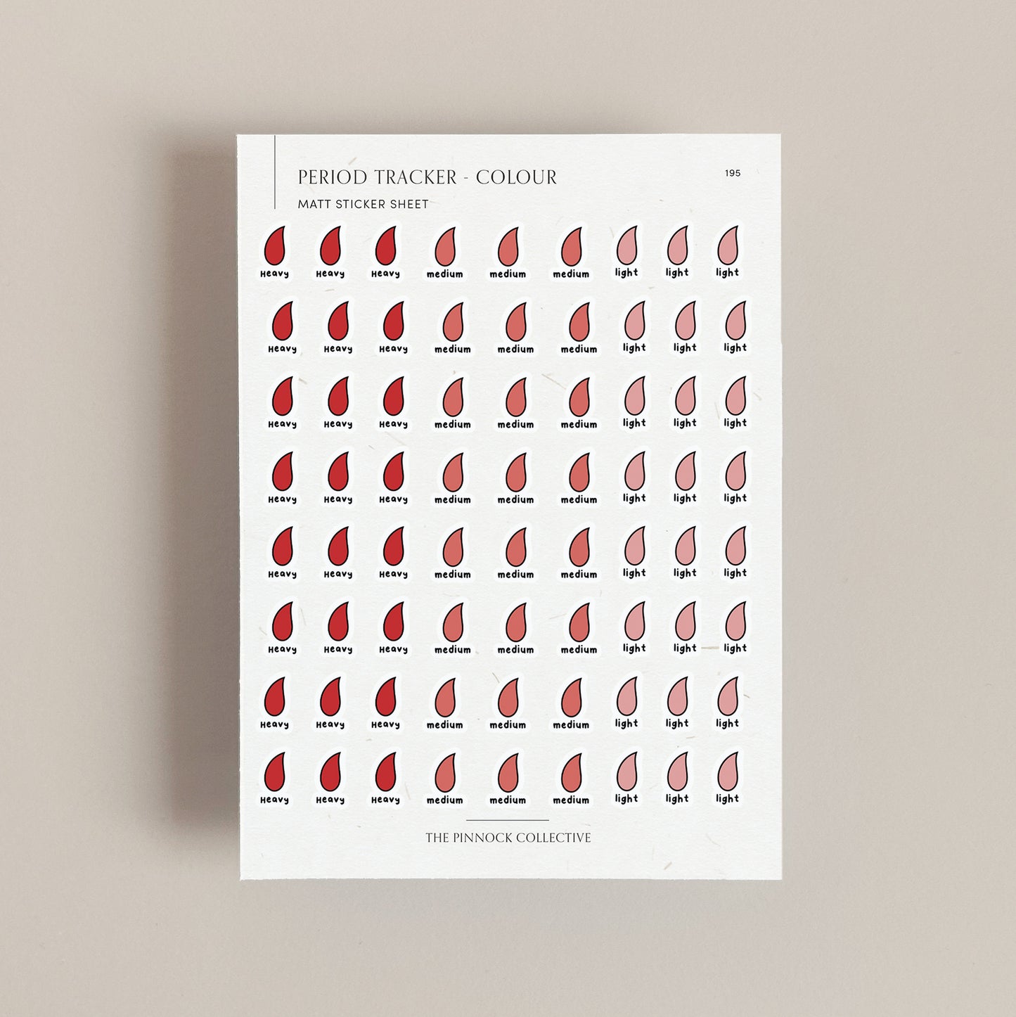 Period Tracker Sticker Sheet