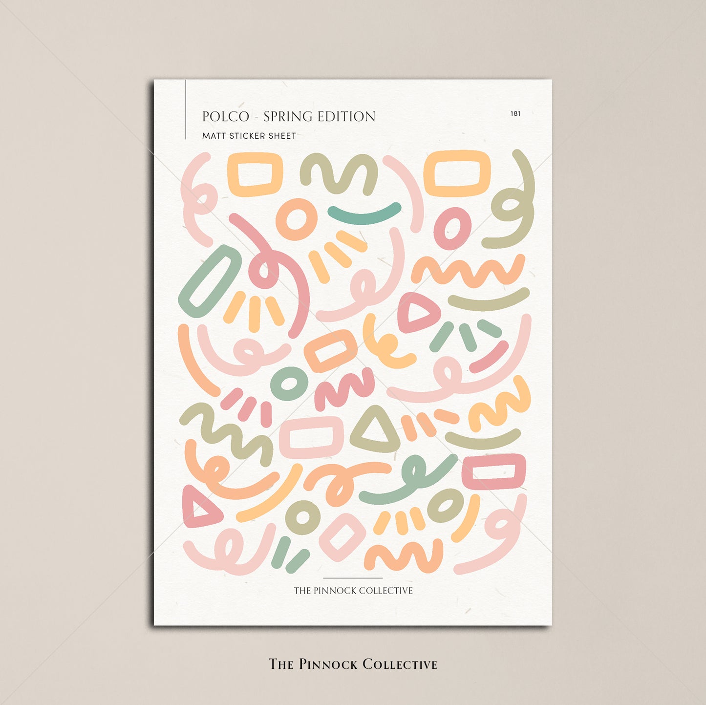 Spring Confetti Polco Sticker Sheet