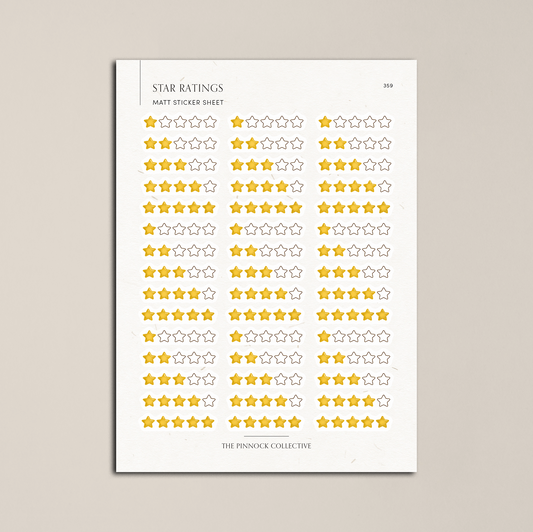 Star rating Sticker Sheet