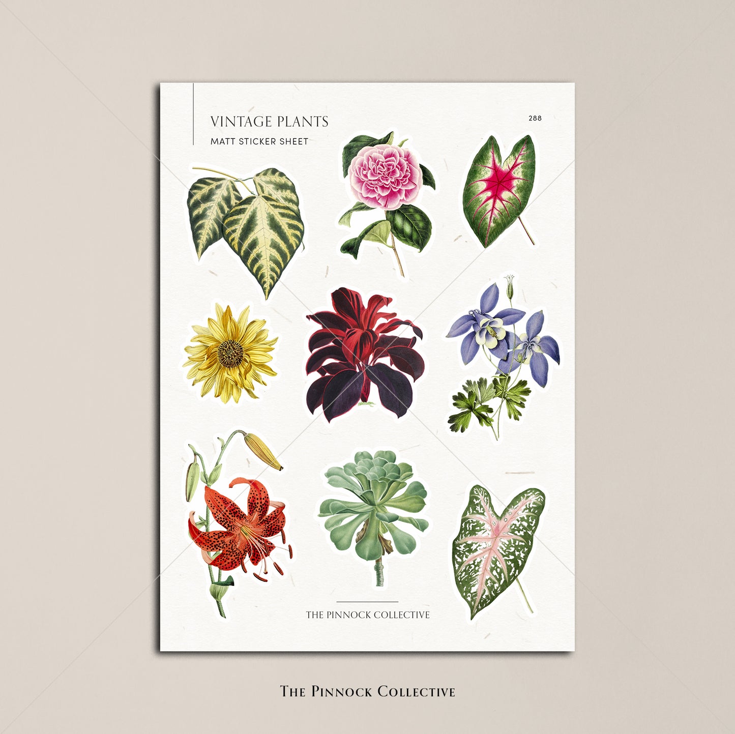 Vintage Plant Sticker Sheet
