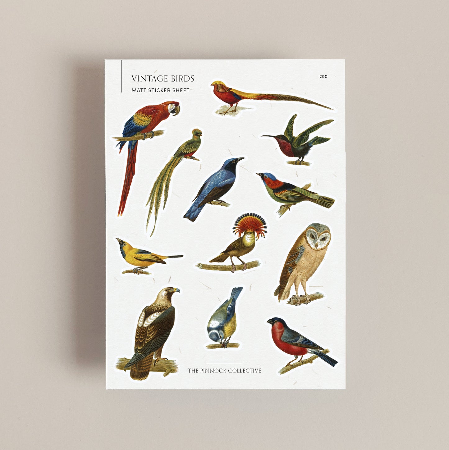 Vintage Birds Sticker Sheet