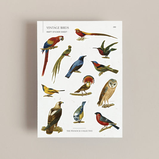 Vintage Birds Sticker Sheet